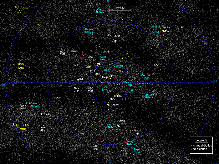 Carte des nébuleuses